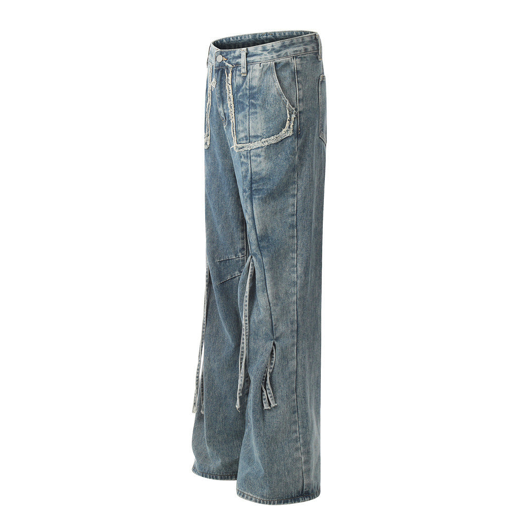 Drawstring Denim Trousers Men