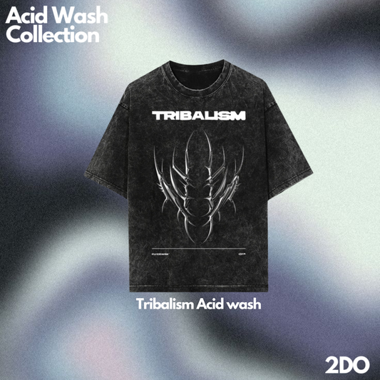 Tribalism acid wash tee